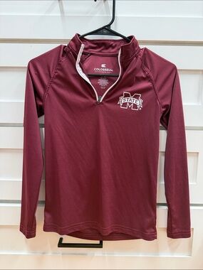 MS State Boys Size S 1/4 Zip Performance
